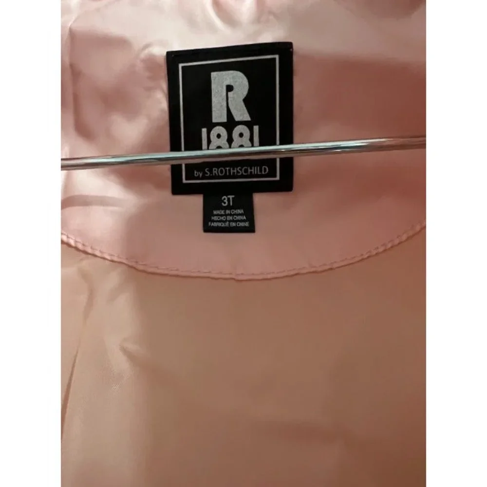 Rothschild 1881 Coat‎ Faux Fur Hood Pink toddler size T3